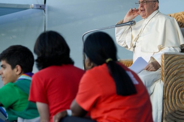 Papież Franciszek spotkał się z młodzieżą na uroczystości powitania Światowego Dnia Młodzieży